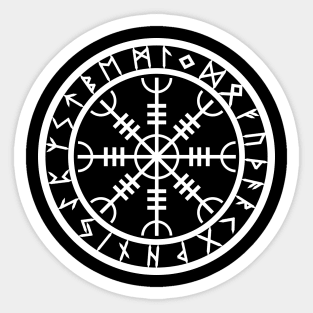 Helm of Awe /// Rune Circle White Sticker